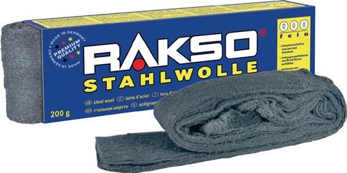 Rakso Stahlwolle Sorte 000 fein, 200 Gramm Packung zur Reinigung und Politur.