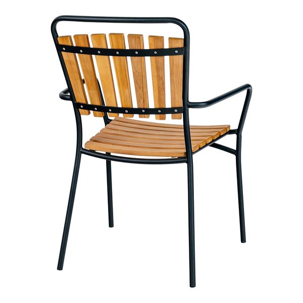 Cleveland Gartenstuhl Teak,schwarz. 4er Set