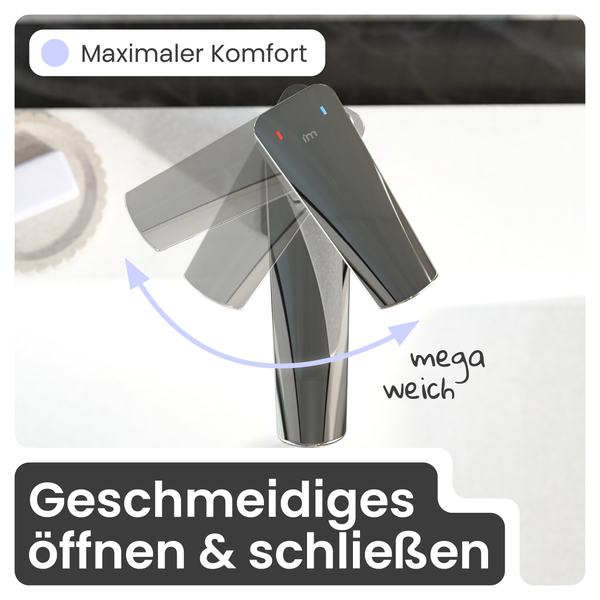 Armatur mit leichtgängiger Bedienung für maximalen Komfort