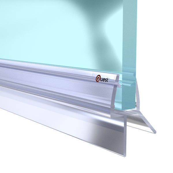 Quest Logo auf einer Duschdichtung