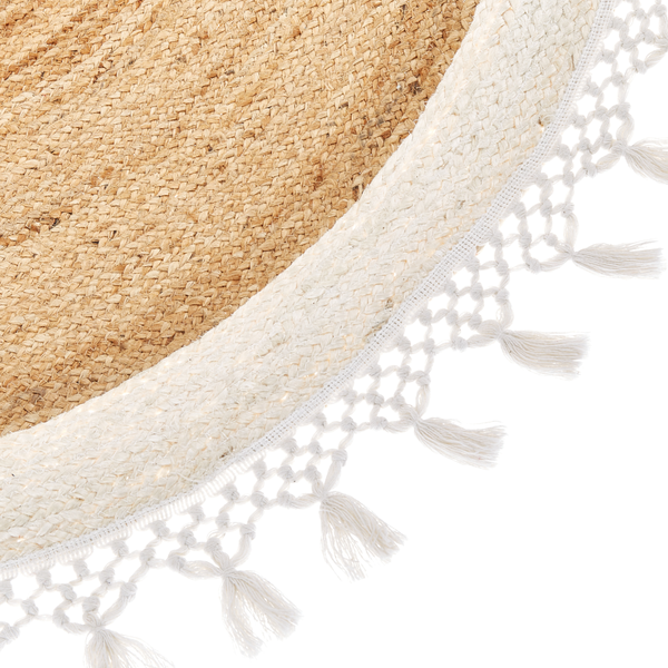 Teppich MARTS Weiß ø 140 cm Jute