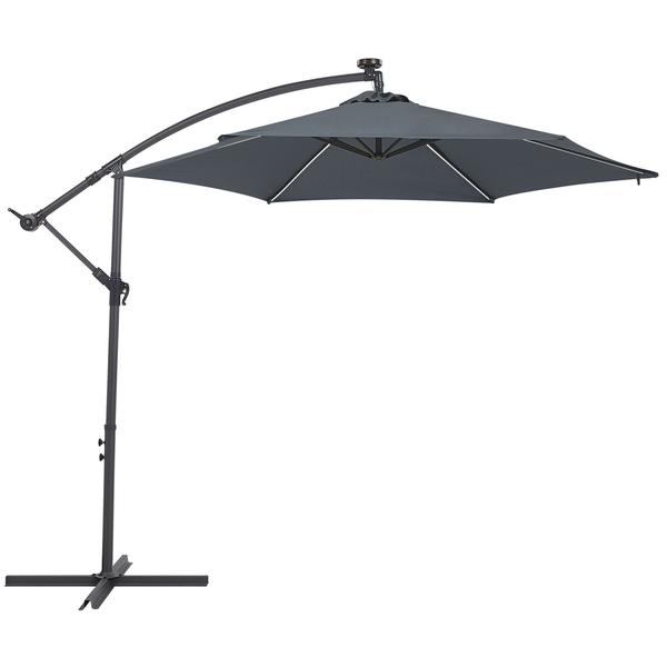 Ampelschirm LED 285 cm CORVAL Graphitgrau