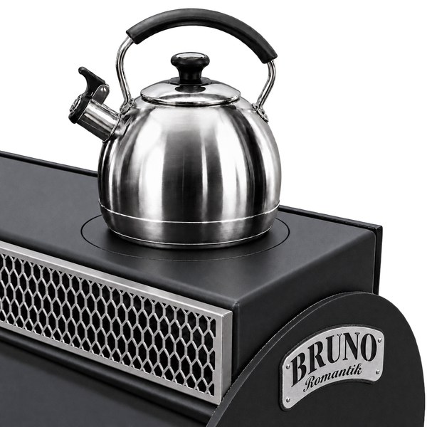 EU Energieeffizienzlabel für Kaminofen Bruno Techno Mini und Bruno Romantik Mini mit Energieeffizienzklasse A und 9,0 Kilowatt Leistung.