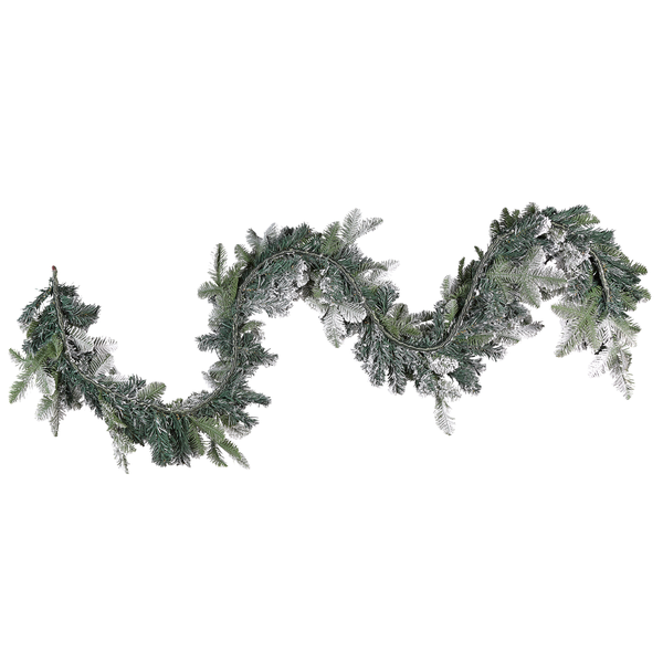 Weihnachtsgirlande Schnee bedeckt LED SUNDO 270 cm Weiß