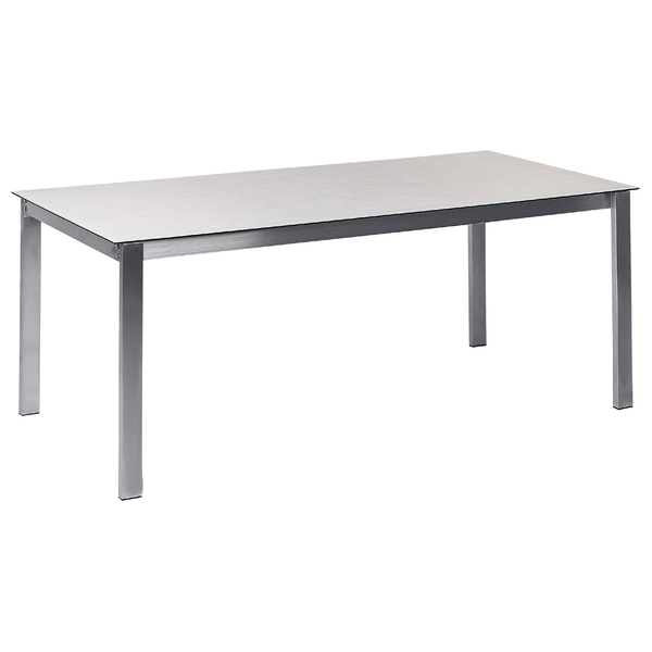Gartentisch COSOLETO 180 cm 90 cm Glas Weiß