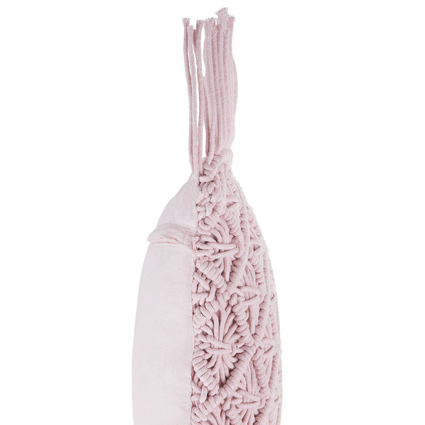 Dekokissen 2er Set YANIKLAR Baumwolle 40 x 40 cm Rosa Geometrisches Muster