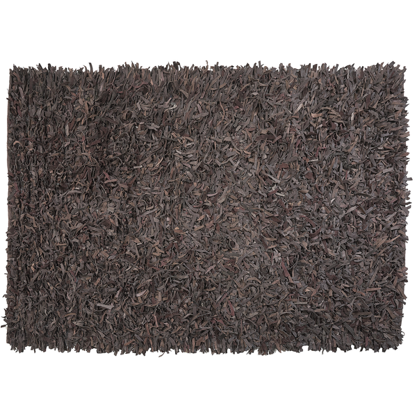 Teppich MUT Dunkelbraun 140 x 200 cm Echtleder