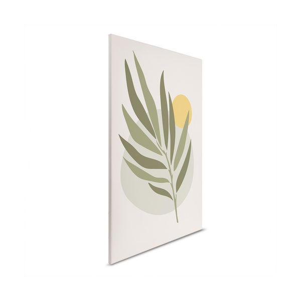 Leinwandbild mit abstraktem Pflanzenmotiv für die Wanddekoration
