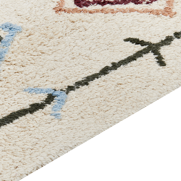Teppich CORUM Beige 80 x 150 cm Baumwolle
