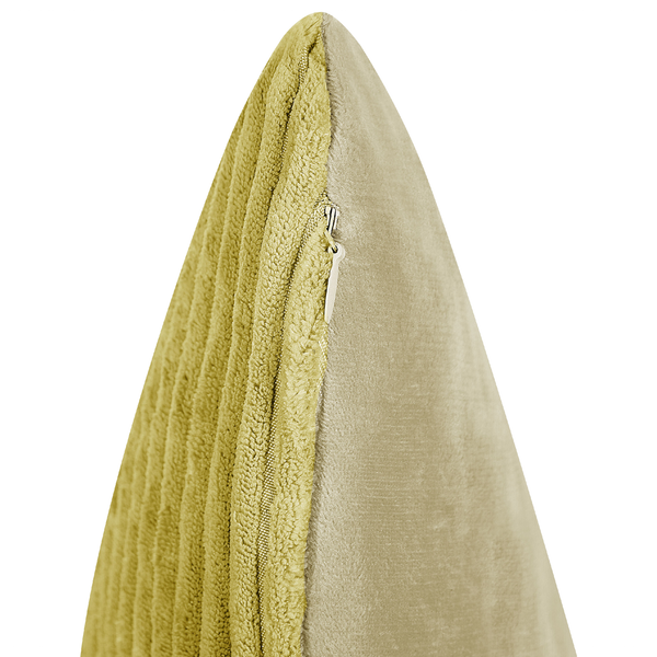 Dekokissen 2er Set MILLET Cord 43 x 43 cm Olivgrün Geometrisches Muster