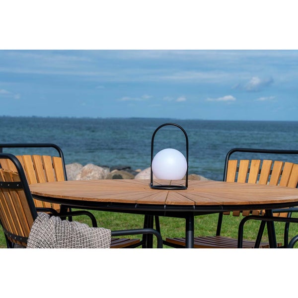 Cleveland Gartenstuhl Teak,schwarz. 4er Set