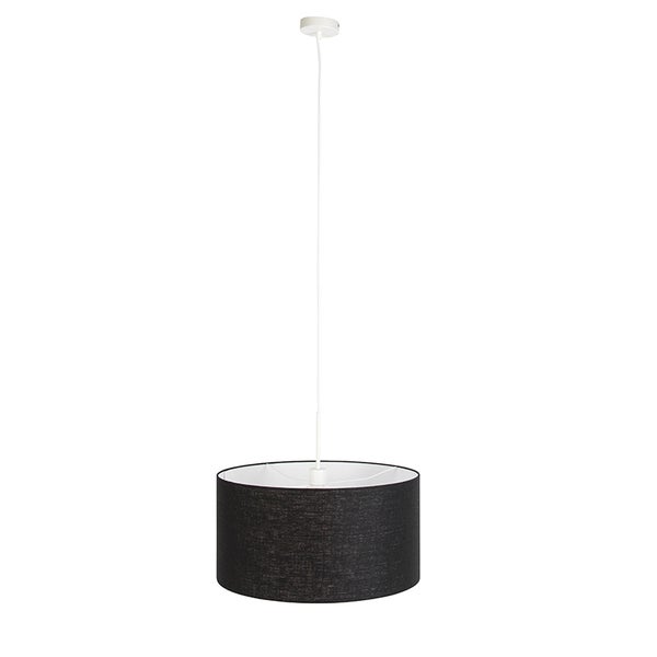 Moderne Hängelampe weiß mit schwarzem Schirm 50 cm - Combi 1