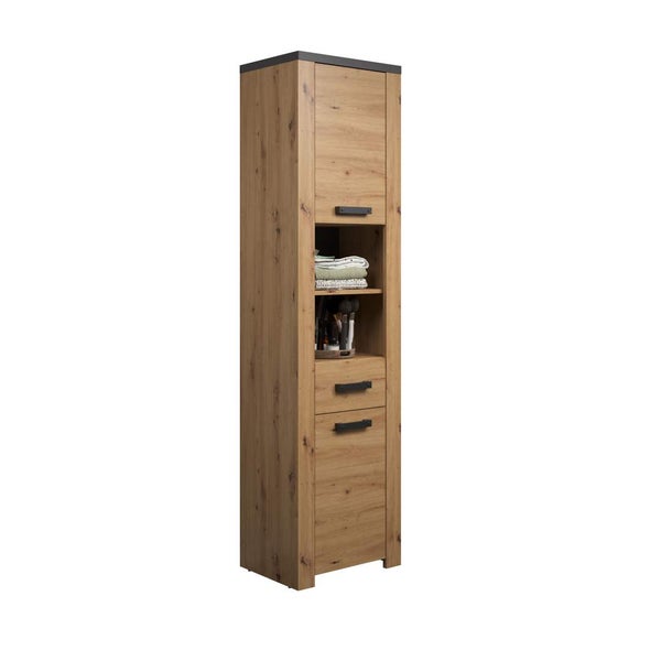 Follow Hochschrank Bad Eiche dekor. 53 X 35 X 196 cm