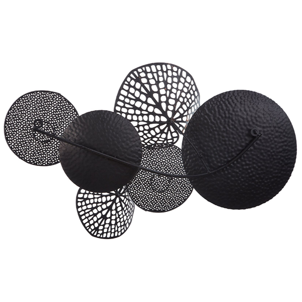 Wanddekoration aus Metall mit Kreismuster