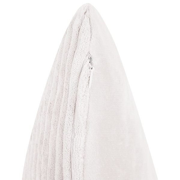 Dekokissen 2er Set MILLET Cord 43 x 43 cm Cremeweiß Geometrisches Muster