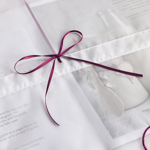 Nahaufnahme einer Geschenkverpackung mit Schleife