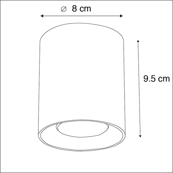 Moderner Aufbaustrahler weiß GU10 50mm - Tubo