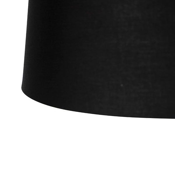 Hängelampe mit Baumwollschirmen schwarz mit Gold 35 cm - Blitz II schwarz