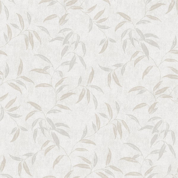 Sanders und Sanders Tapete Blätter Grau - 53 cm x 10 m - 640232