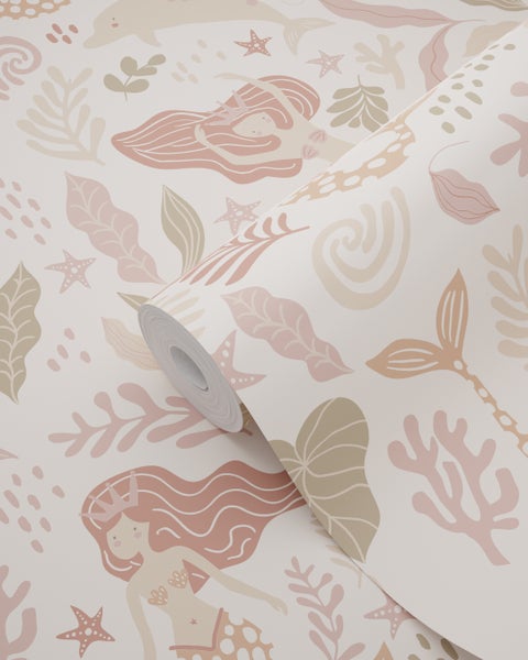 Tapetenrolle mit Meerjungfrauen- und Meeresmotiven