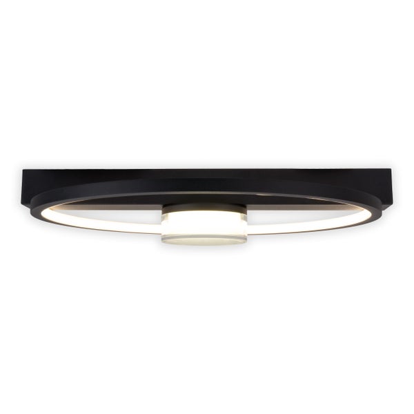 LED Deckenleuchte CIMO aus schwarzem Metall und Kunststoff, 40 cm lang, dimmbar per Wandschalter