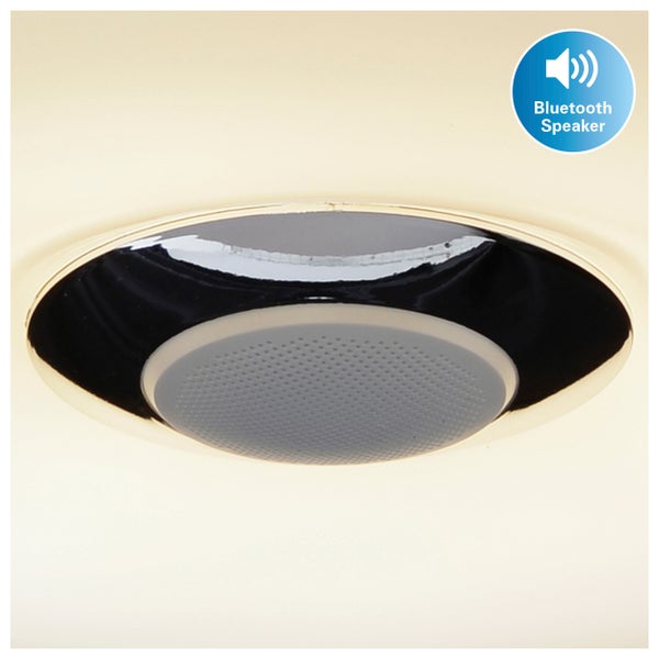 LED Deckenleuchte NASHVILLE Ø 40cm, viele Funktionen, aus Metall und Kunststoff, weiß, mit integrierten LEDs, Beleuchtung für Wohnräume, Flur oder Büro