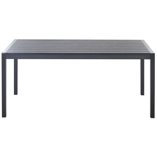 Gartentisch VERNIO 180 cm 90 cm Metall Schwarz