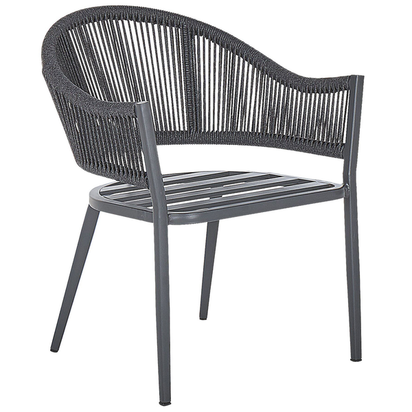 Gartenmöbel Set 4-Sitzer MILETO inkl. Kissen Metall Grau