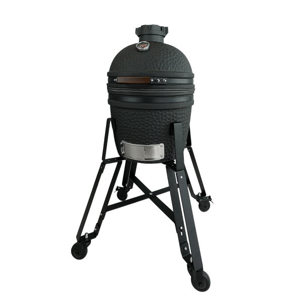 Keramikgrill mit Thermometer und fahrbarem Untergestell