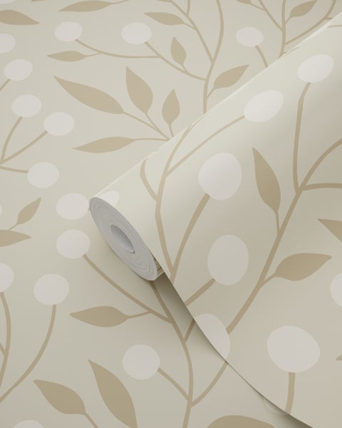ESTAhome Tapete Blumenmuster Beige - 50 x 900 cm - 139591