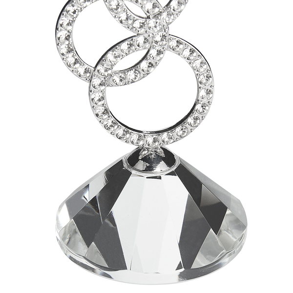 Dekorative Figur mit Kristallbasis und verzierter Ringform