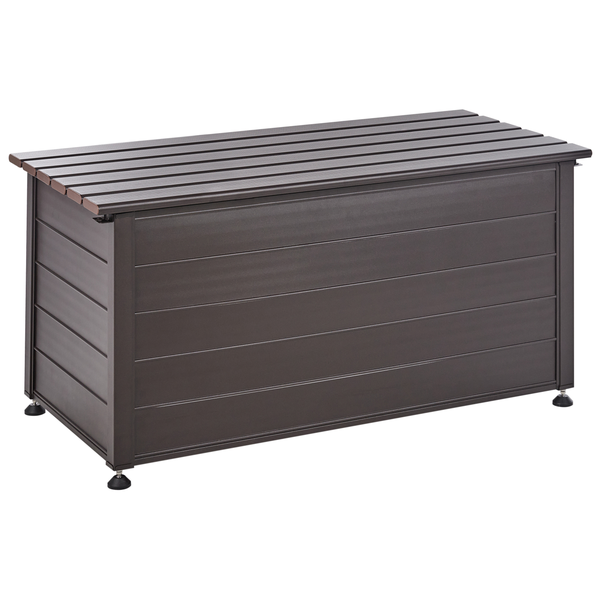 Aufbewahrungsbox CAMPALTO Metall 123 cm 60 cm Dunkelbraun