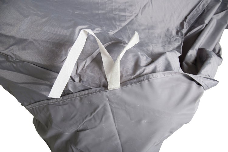 Detailaufnahme einer Mischmaschine mit Behälter und Gestell