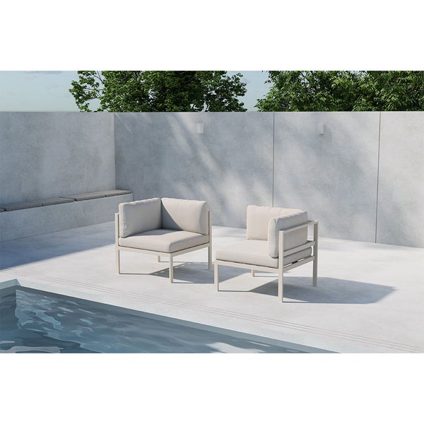 Copacabana Gartensofa Eckteil beige. 74 X 74 X 65 cm