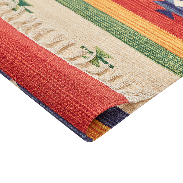 Teppich ALAPARS Bunt 140 x 200 cm Baumwolle Kelim