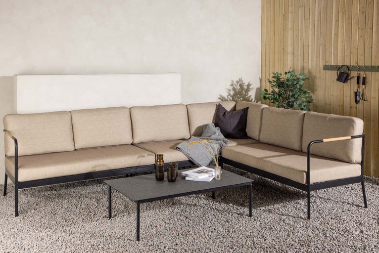 Pehnna Lounge-Set 2 Teile beige,schwarz. 70 X 120 X 40 cm