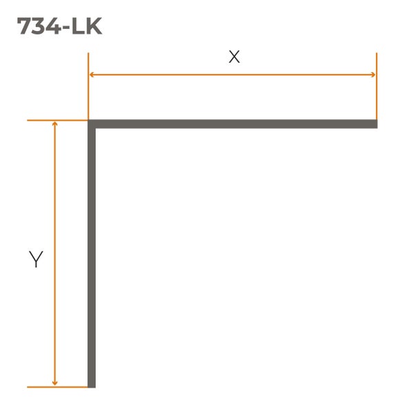 Skizze eines Winkelprofils mit Maßangaben