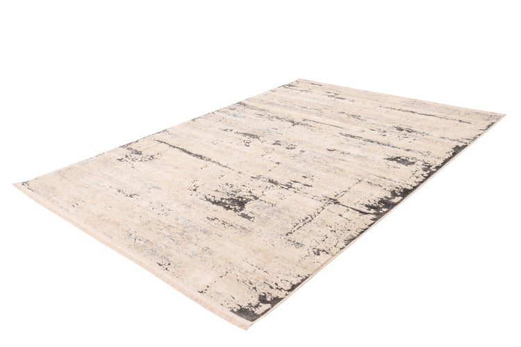 Kurzflor Teppich Leander Grau / Anthrazit Modern, Vintage-Design 200 x 290 cm