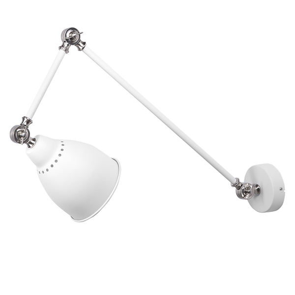 Wandlampe MISSISSIPPI verstellbar Metall Weiß