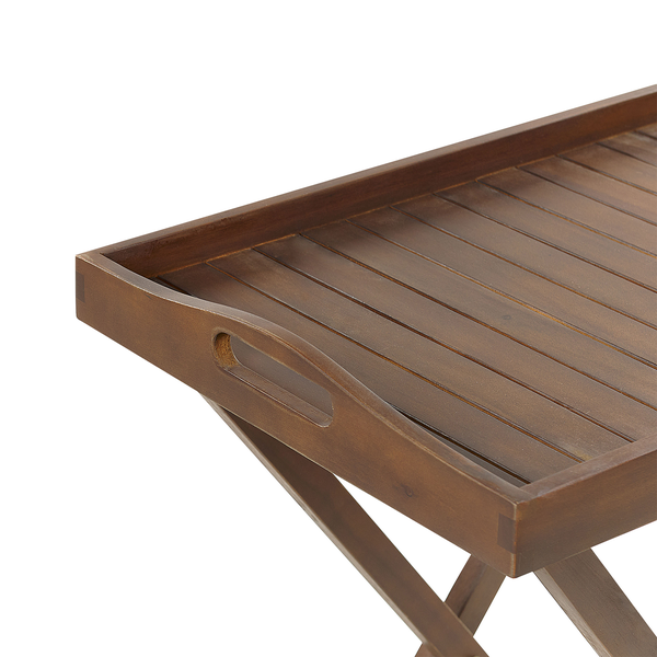 Outdoor Beistelltisch AMANTEA Akazienholz Dunkelbraun klappbar