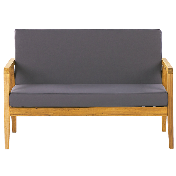 Lounge Set mit Tisch 4-Sitzer PALLANO Akazienholz Dunkelgrau