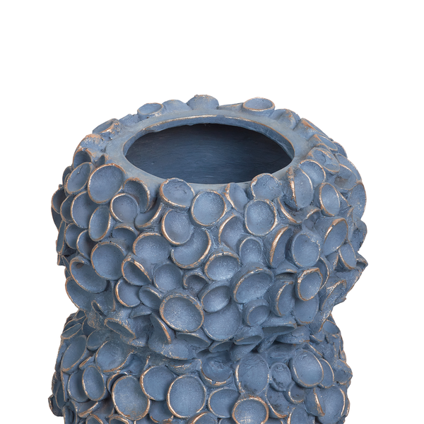 Blumenvase MUZAKI Keramik 52 cm Blau