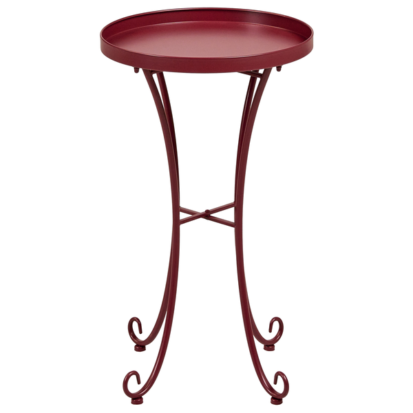 Metall Beistelltisch mit rundem Tablett