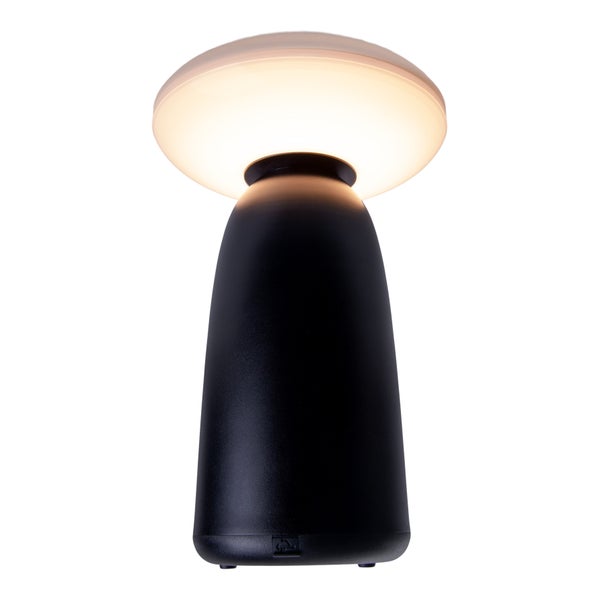 LED Solarleuchte Ada schwarz für Außen,  LED Tischlampe aus Metall und Kunststoff  22,5 x 16 cm