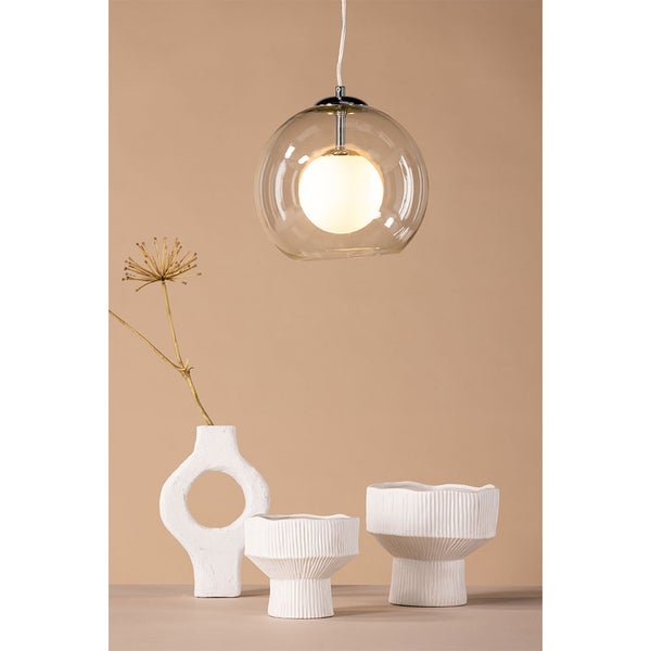 Roche Beleuchtung Pendelleuchte 25x25x25cm Grau. 25 X 25 X 25 cm