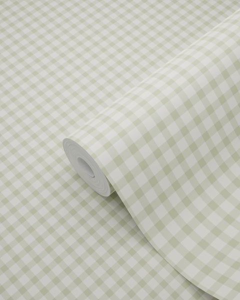 ESTAhome Tapete Streifenmuster Graugrün - 50 x 900 cm - 131643