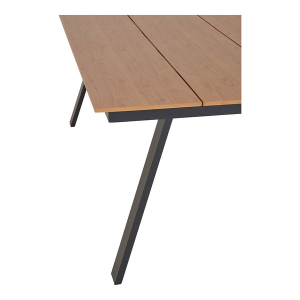 Toronto Gartentisch 100x220cm Natur, schwarz. 100 X 220 X 74 cm