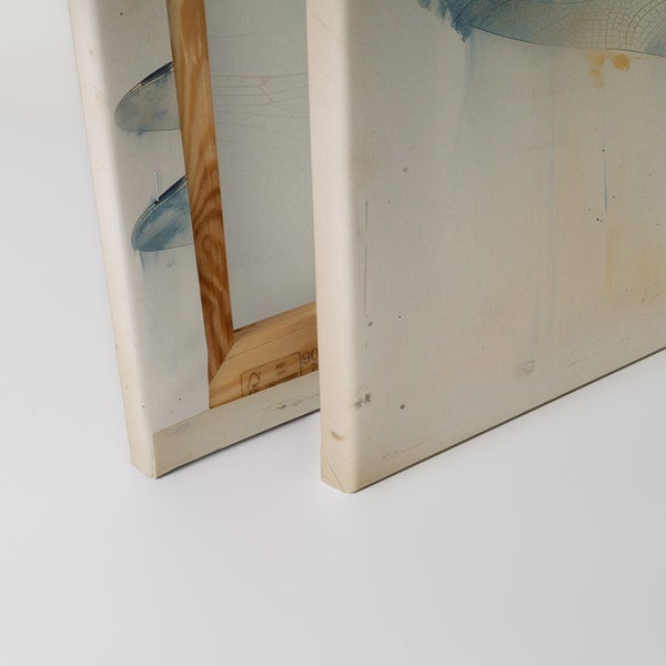 Rückseite einer Leinwand mit Holzrahmen