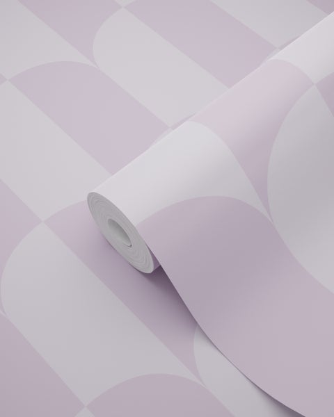 ESTAhome Tapete Art Decó Muster Violett - 53 cm x 10.05 m - 139987