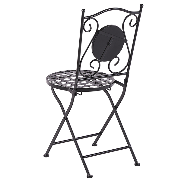 Gartenstuhl 2er Set CARIATI Metall Schwarz